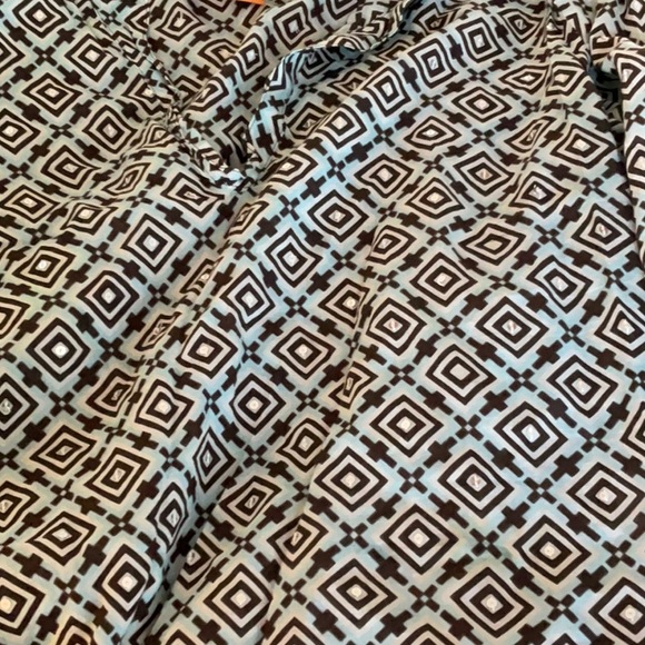 TORY BURCH COTTON TUNIC embellished sequins 12 med large black turquoise white - Picture 4 of 11